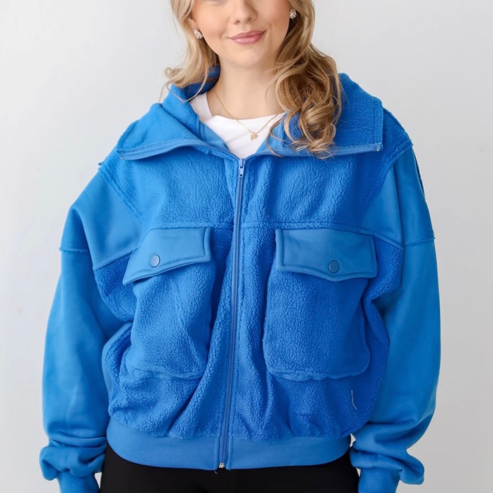 Stoosh Vibrant Blue Teddy Jacket